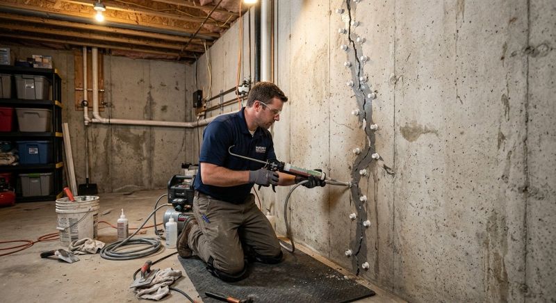 Basement Crack Repair in King Of Prussia, PA
