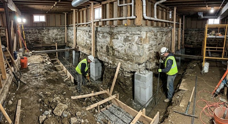 Basement Underpinning in King Of Prussia, PA