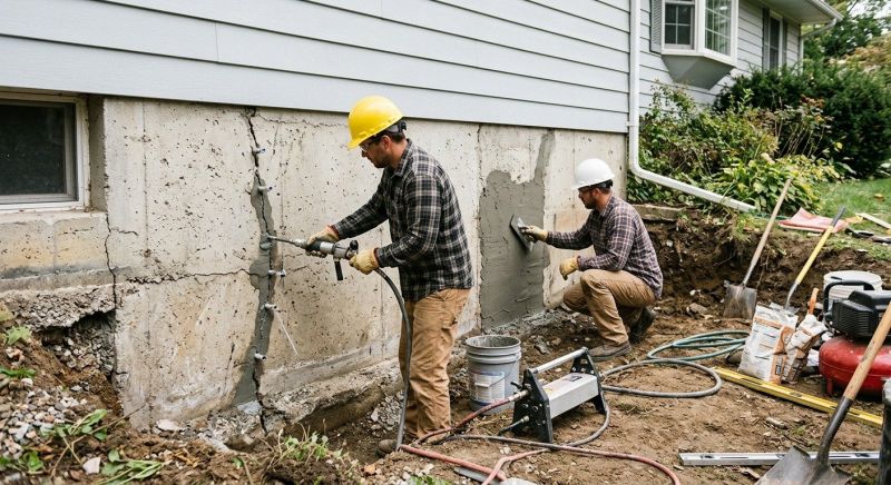 Concrete Foundation Repair in Spring Mount, PA