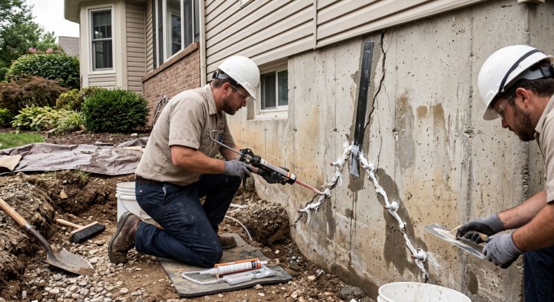 Cracked Foundation Repair in Aston, PA