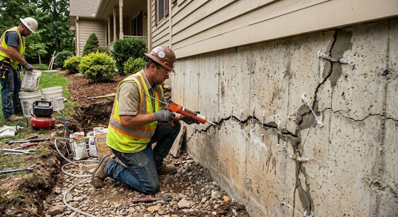 Cracked Foundation Repair in Blue Bell, PA