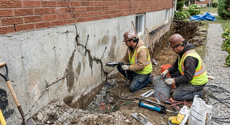 Cracked Foundation Repair in Elverson, PA