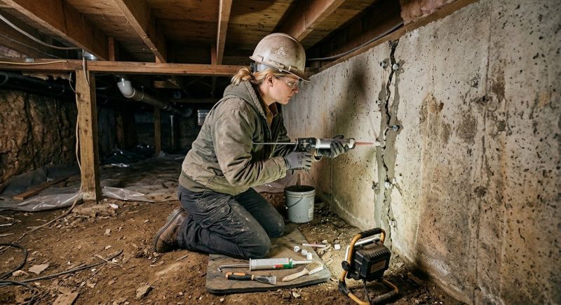 Cracked Foundation Repair in Norristown, PA