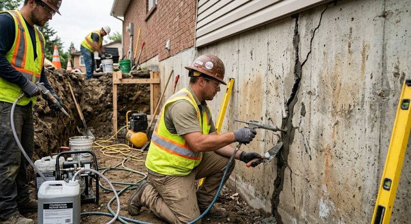 Cracked Foundation Repair in Plymouth Meeting, PA