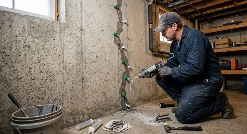 Foundation Crack Repair in Devon, PA