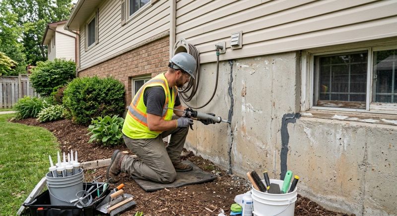 Foundation Crack Sealing in King Of Prussia, PA