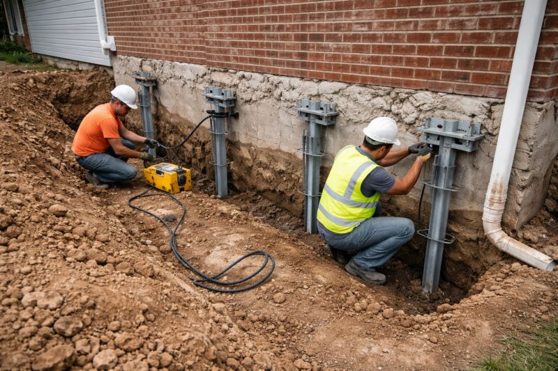 Helical Piers Installation in King Of Prussia, PA