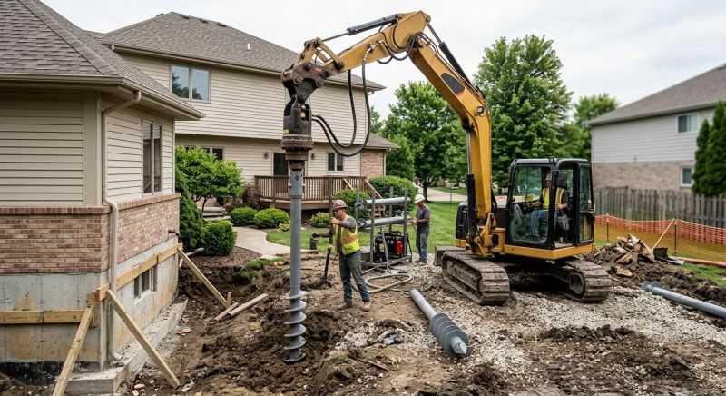 Helical Pile Installation in King Of Prussia, PA