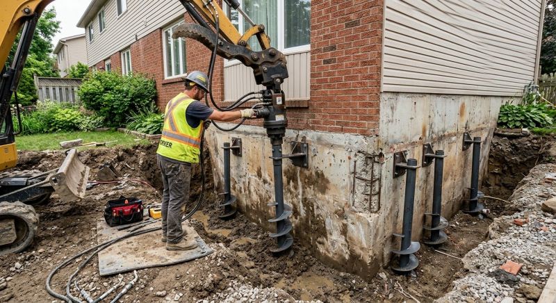 Helical Pile Installation in King Of Prussia, PA
