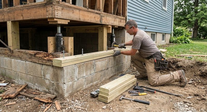 Sinking Foundation Repair in Devon, PA